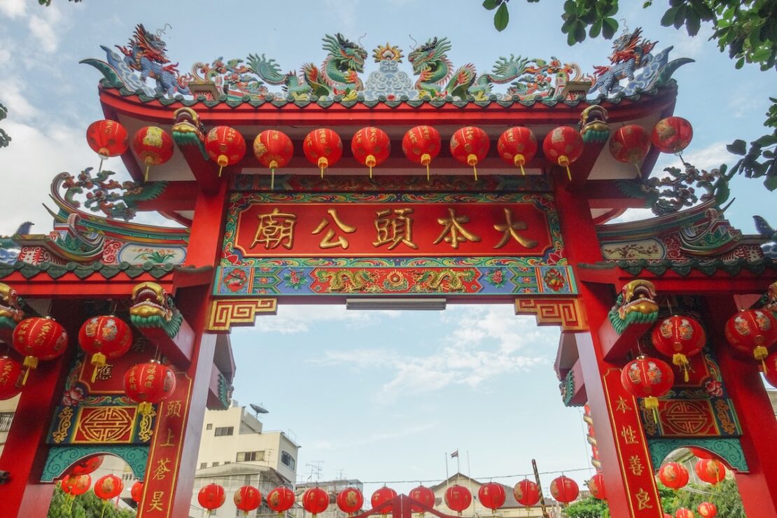 Tempel an Chinese New Year in Bangkok