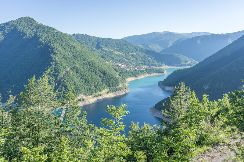 Montenegro Piva Schlucht Piva Stausee Pivsko jezero