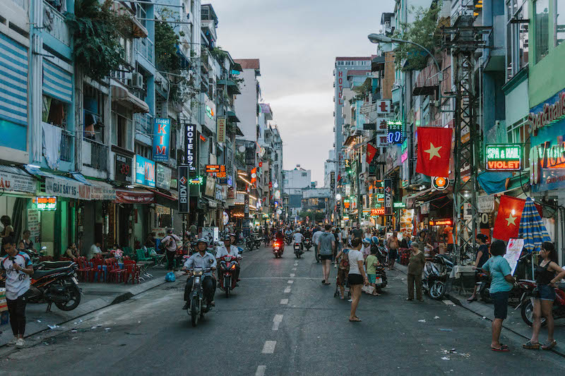 Backpackerviertel Ho Chi Minh City Saigon Vietnam