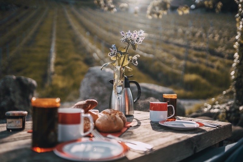 Urlaub im Schwarzwald Frühstück Weinfass