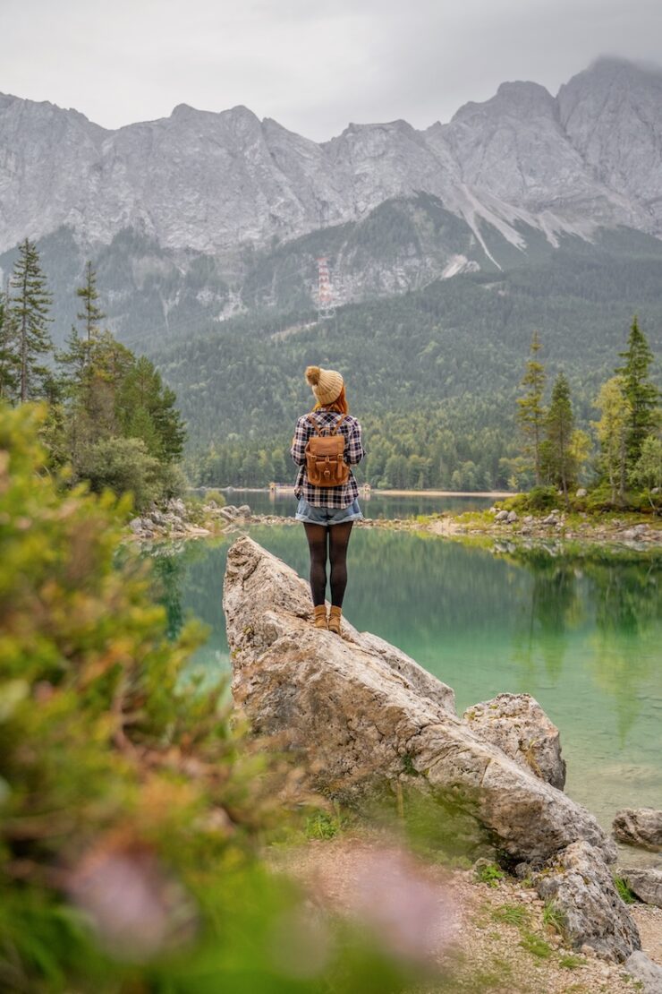 Eibsee Fotospot Hinkelstein mit Blick auf die Zugspitze
