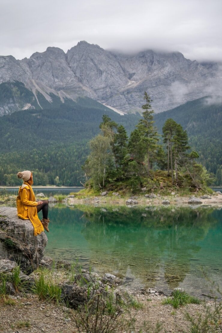 Fotospots am Eibsee Blick auf die Aussteiger Insel