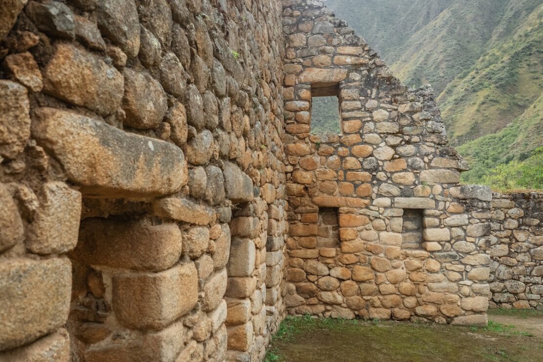 Chachabamba Ruinen auf dem kurzen Inka Trail