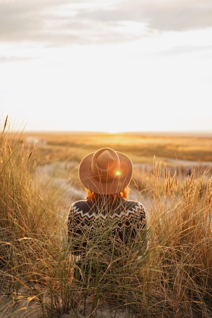 Sonnenuntergang auf Nordseeinsel Schiermonnikoog in den Niederlanden