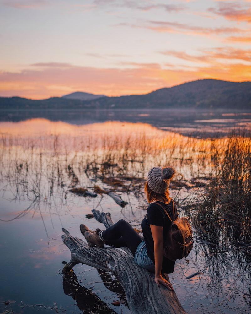 Sonnenuntergang Laacher See