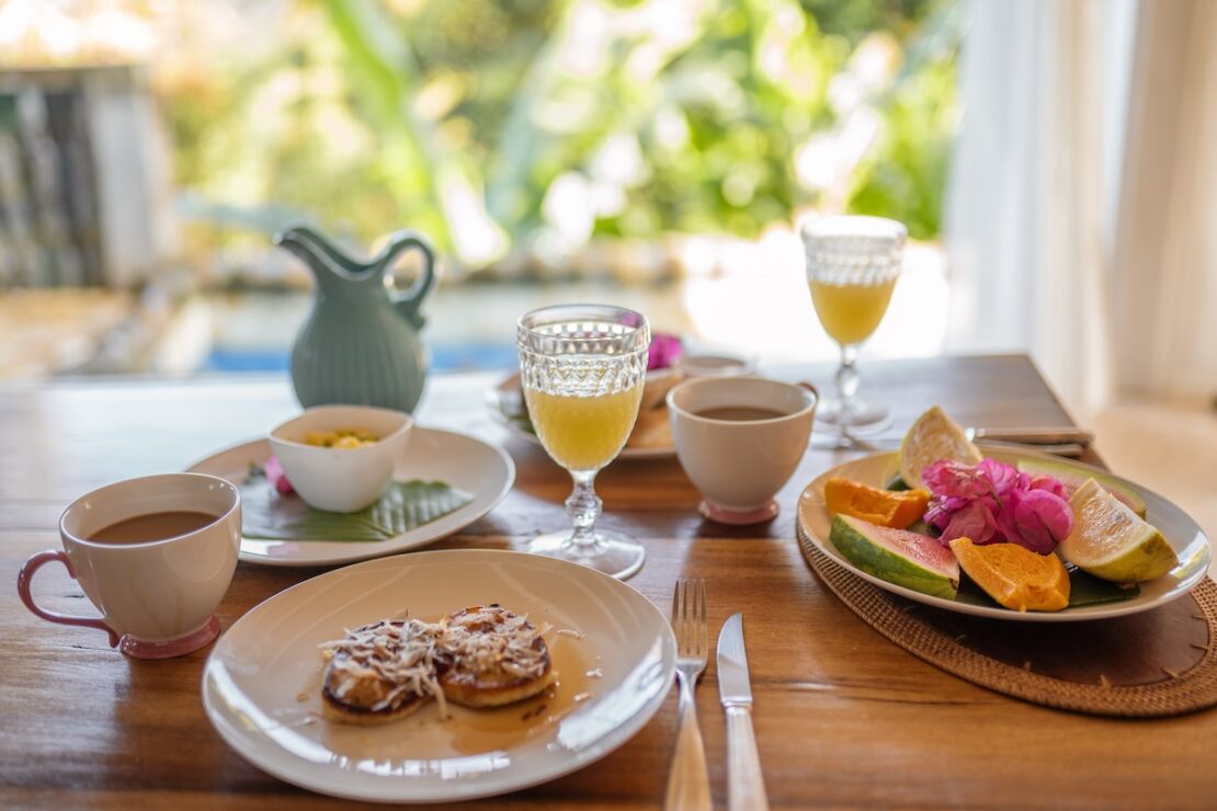 Frühstück im Crystals Villa Hotel Saint Lucia