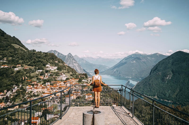 Lugano Monte Bre Ausblick
