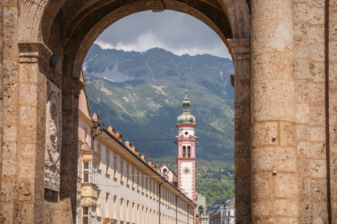 Blick auf die Nordkette von Innsbruck