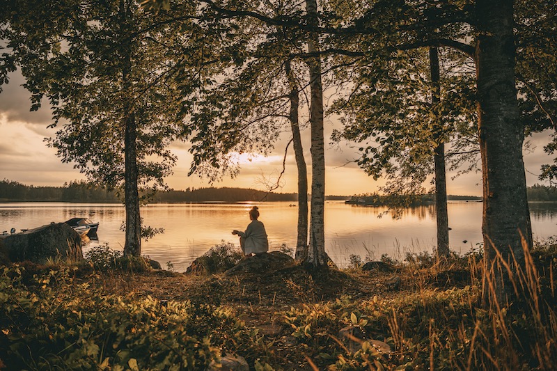 Lake Asnen Sonnenuntergang