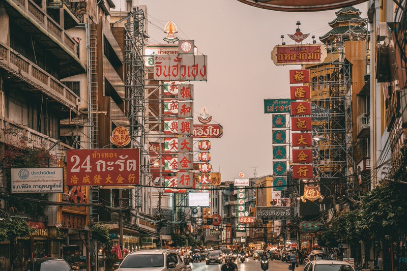 Stadtviertel Chinatown Bangkok