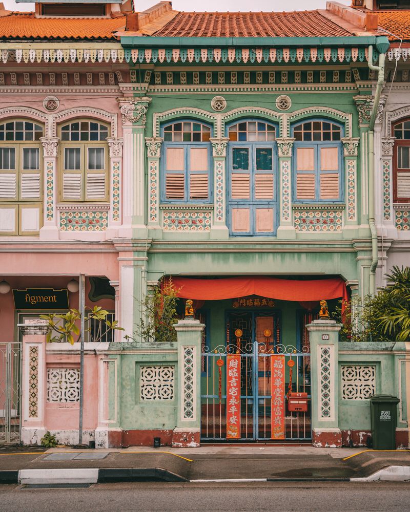 bunte Häuser Singapur Sehenswürdigkeiten