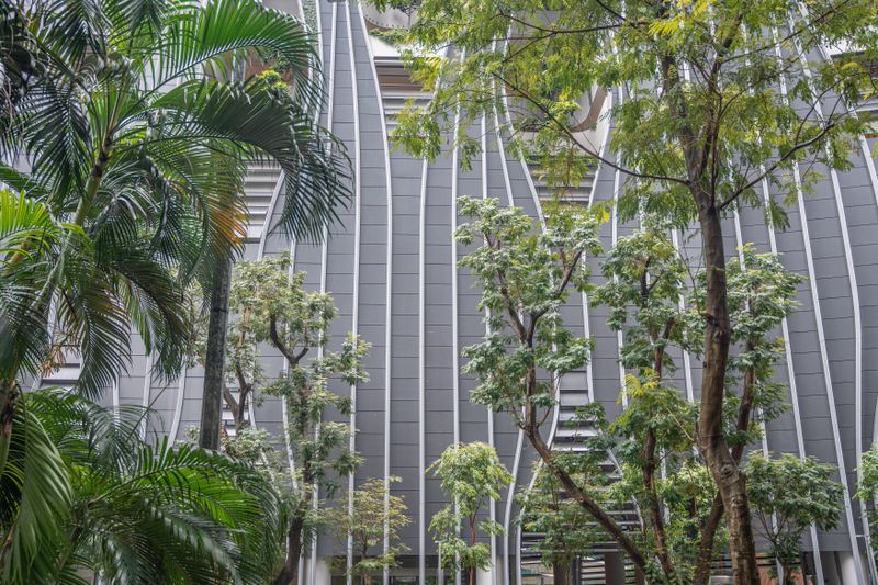 grüne Fassaden in Singapur