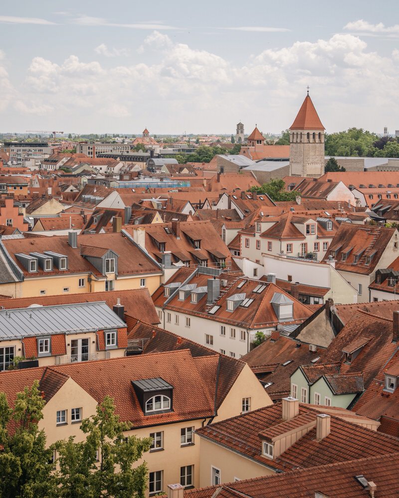 Ausblick von der Dreieinigskeitskirche in Regensburg