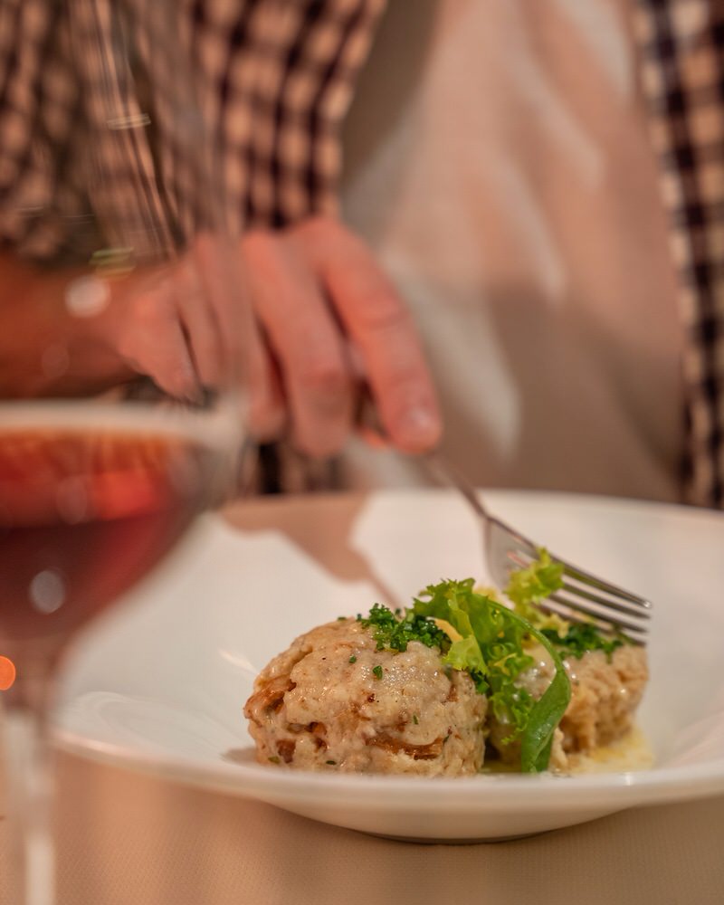 Knödel im Hotel Taubers Unterwirt