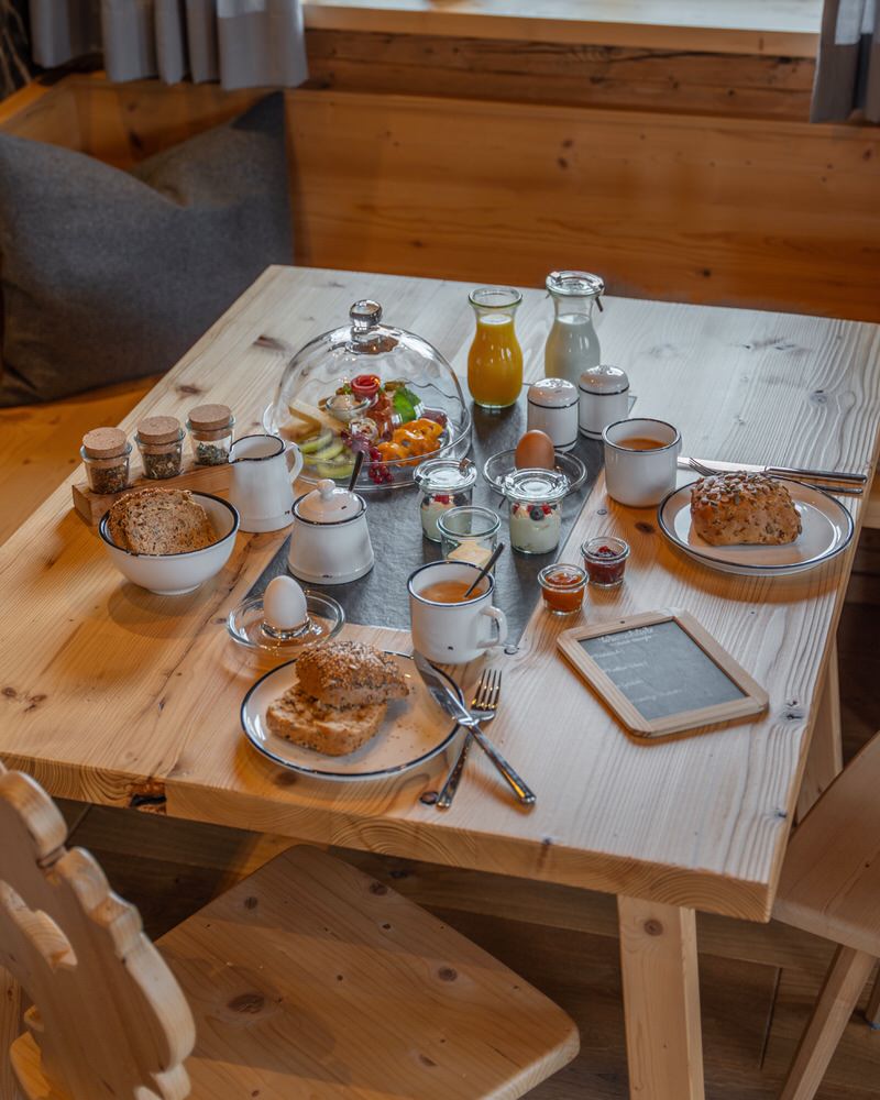 Frühstück im Chalet in Oberstdorf