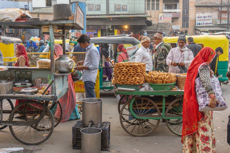 Straßenszene in Indien