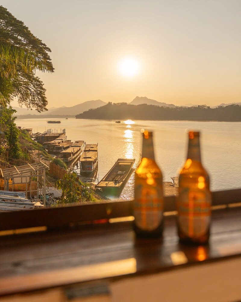Beer Lao am Mekong