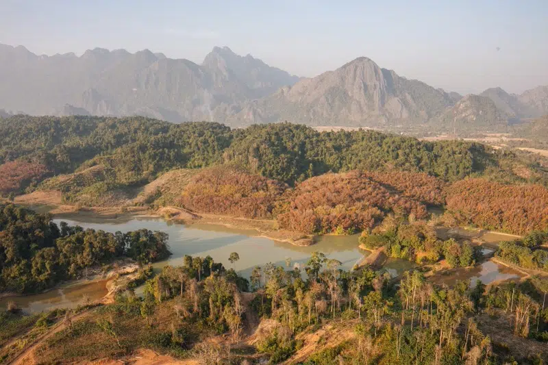 Laos Vang Vieng Tipps Heissluftballon