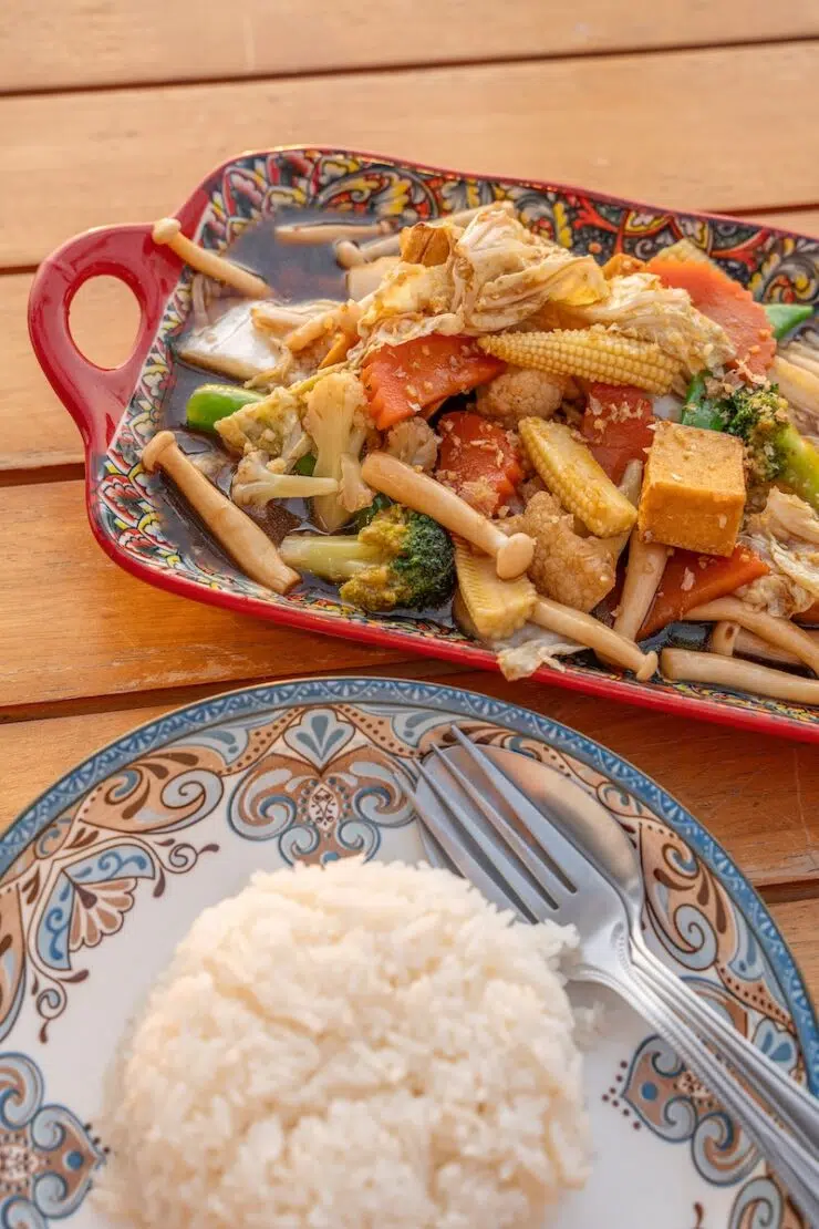 gebratenes Gemüse Essen in Thailand