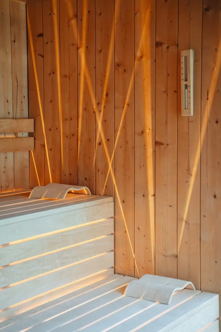 Sauna im Eco-Aparthotel in Südtirol