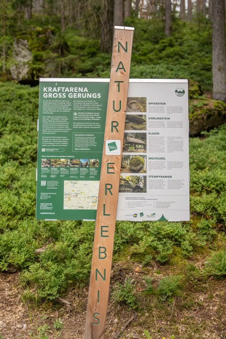 Infotafel Kraftarena Groß Gerungs Niederösterreich
