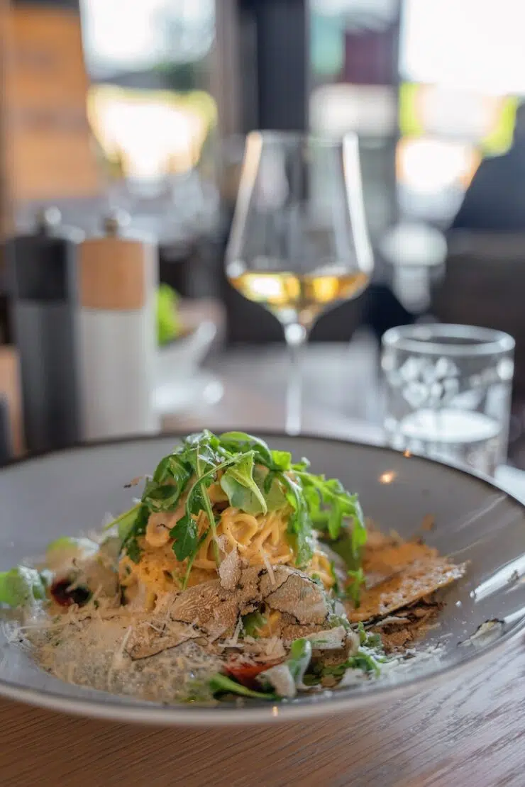 Pasta mit Trüffel im Weingut Hagn