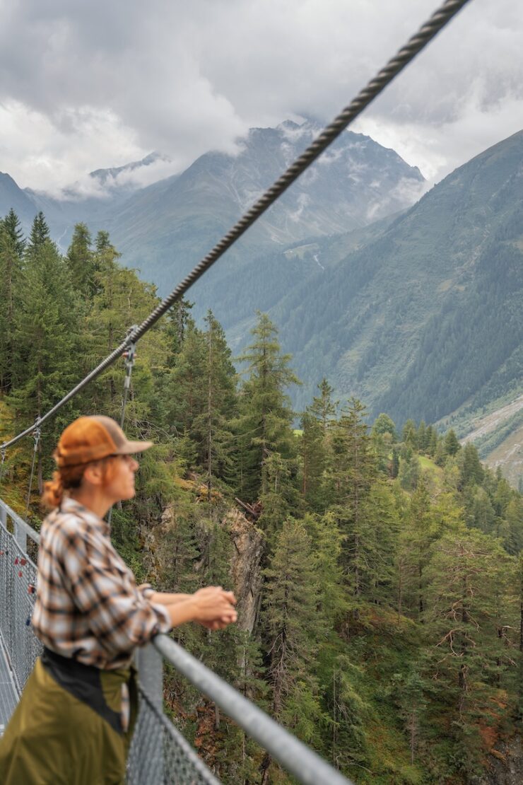 Sölden im Sommer Hängebrücke Längenfeld