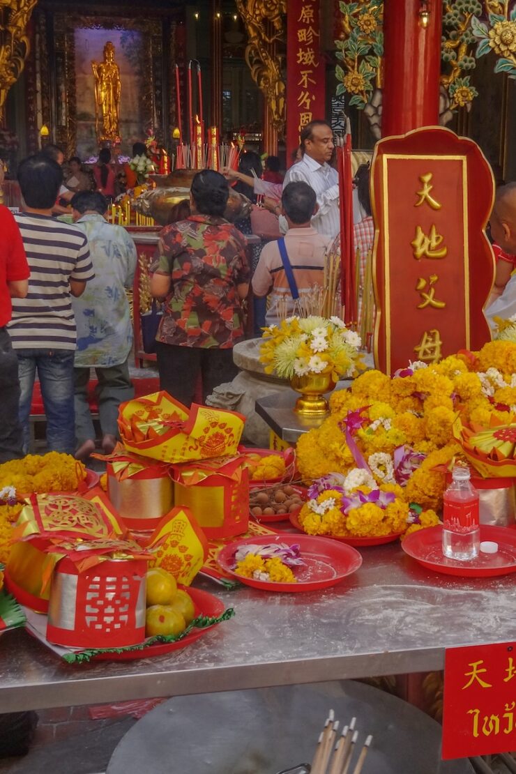 Tempel zu Chinese New Year in Chinatown Bangkok