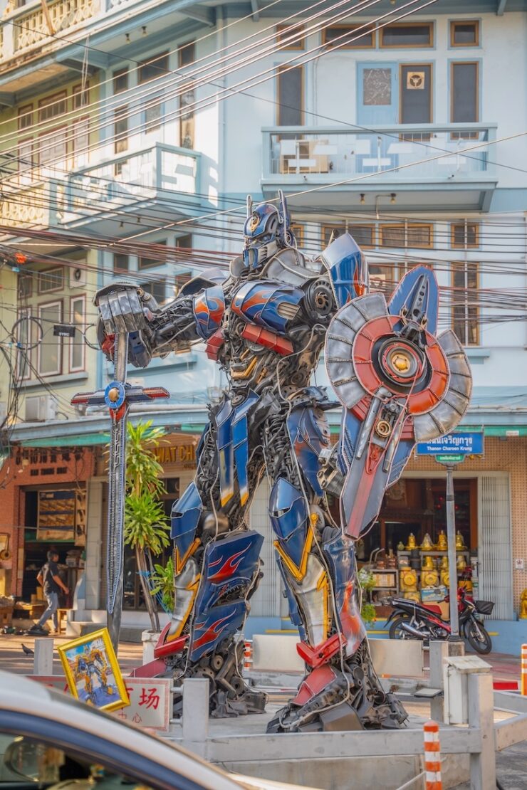 Transformer Roboter Wahrzeichen von Talat Noi Bangkok