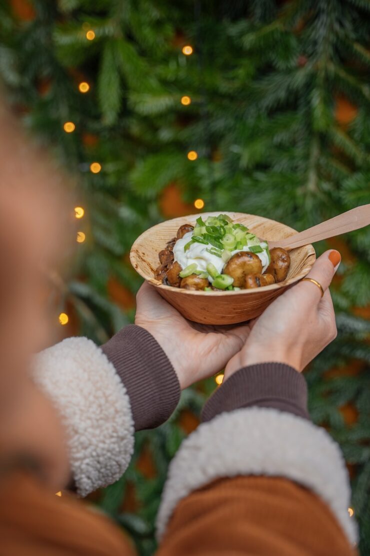 Champignons auf dem Weihnachtsmarkt Hofgut Dagobertshausen