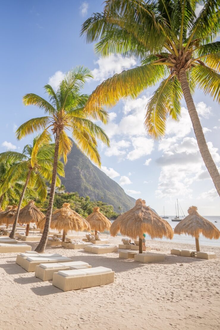 Sugar Beach auf Saint Lucia in der Karibik
