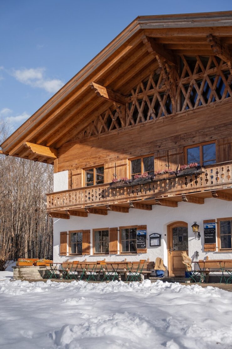 Berggasthof Wamberg bei Garmisch-Partenkirchen im Winter