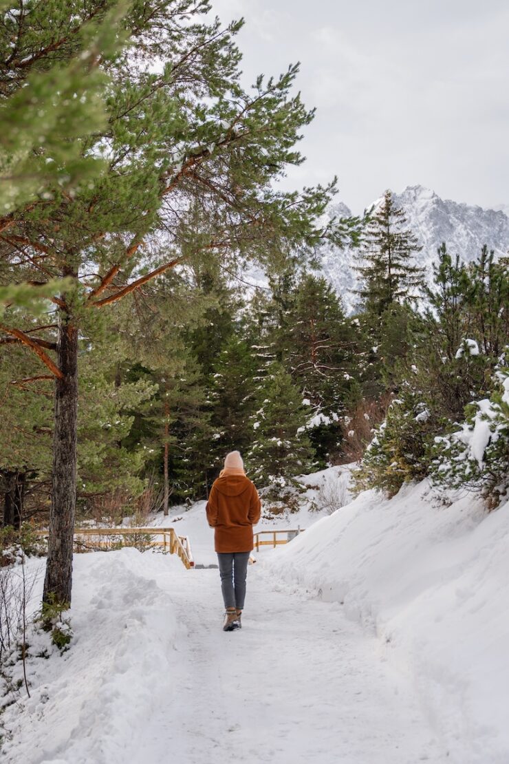 Kramerplateauweg in Garmisch-Partenkirchen im Winter