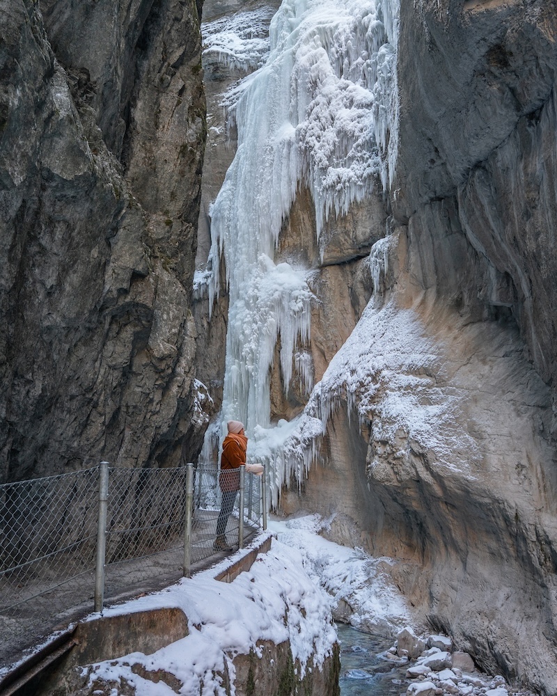 Partnachklamm Garmisch Partenkirchen im Winter