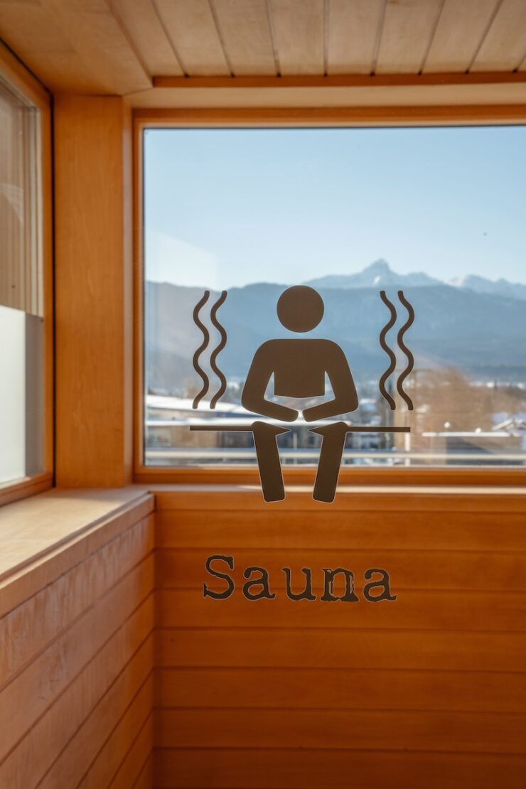 Sauna in der Jugendherberge Moun10 in Garmisch-Partenkirchen