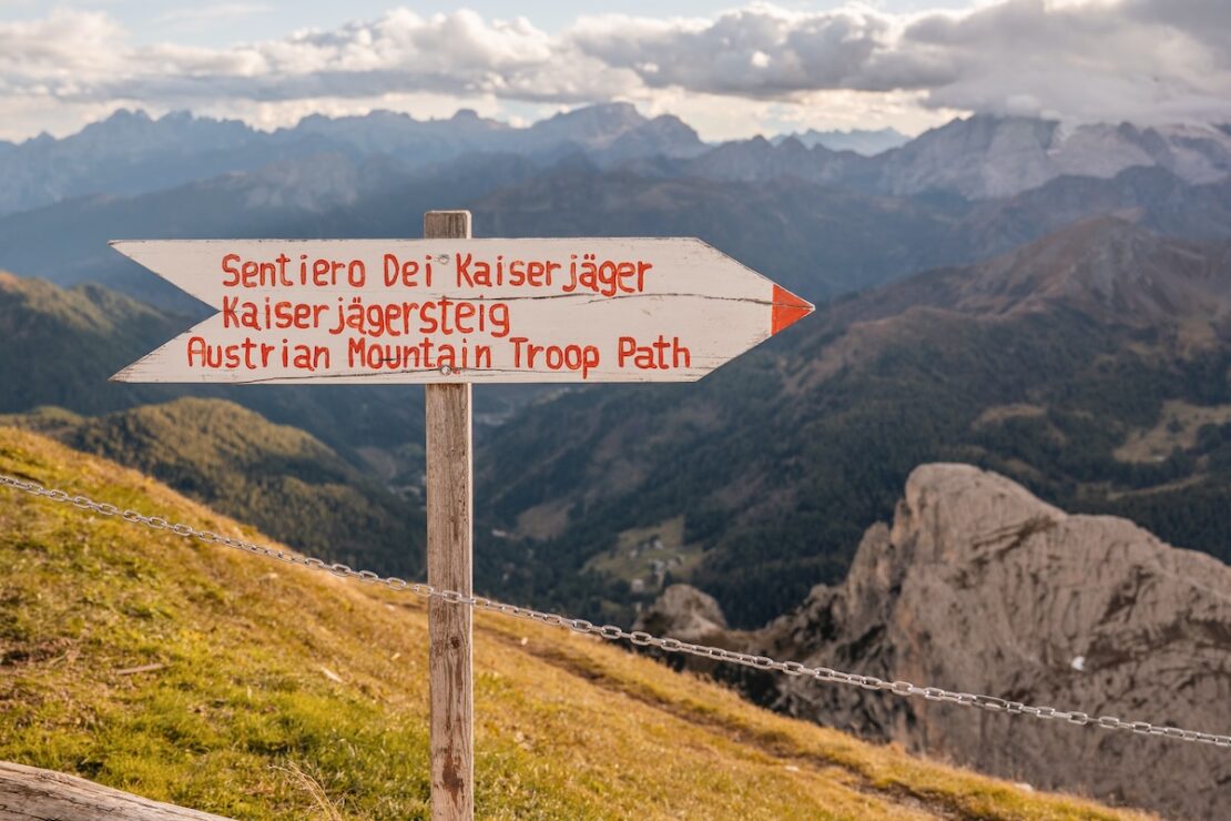 Beschilderung Kaiserjägersteig