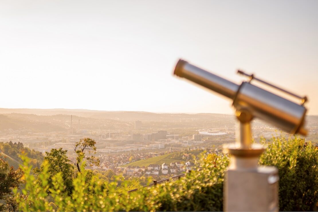 Ausblick von der Grabkapelle auf dem Württemberg Stuttgart