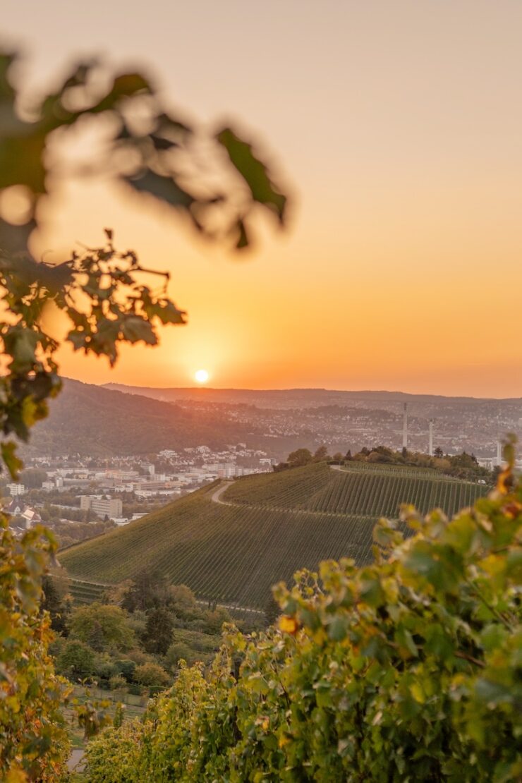 Sonnenuntergang an der Grabkapelle Stuttgart