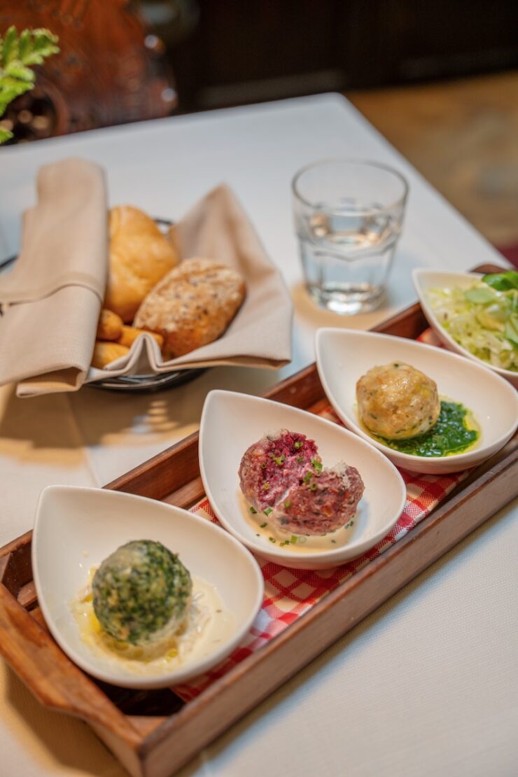 Knödel Trio im Wirtshaus Vögele in Bozen