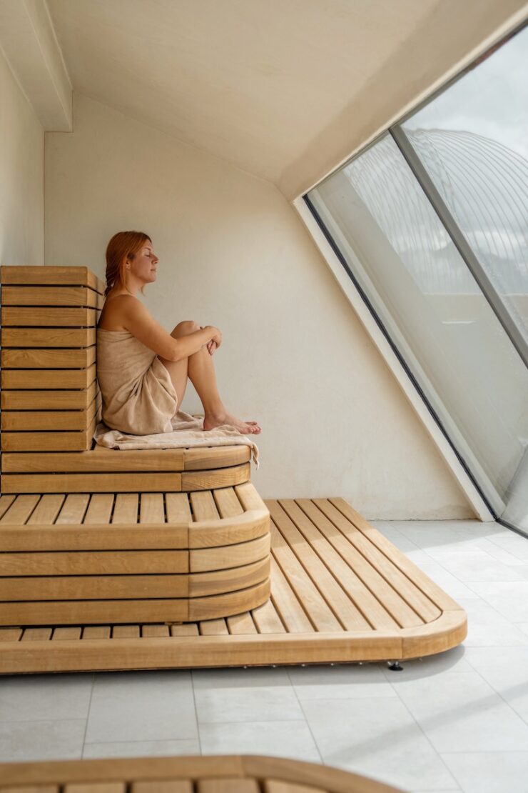 Sauna im Hotel in Oberbozen am Ritten in Südtirol
