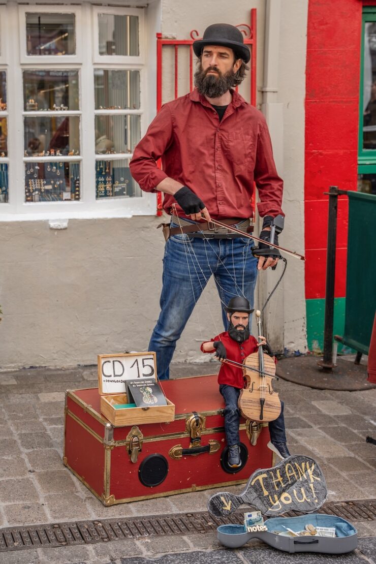 Straßenmusiker in Galway City Irland