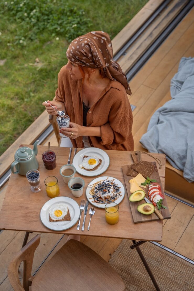 Frühstück in der Cabin Anna