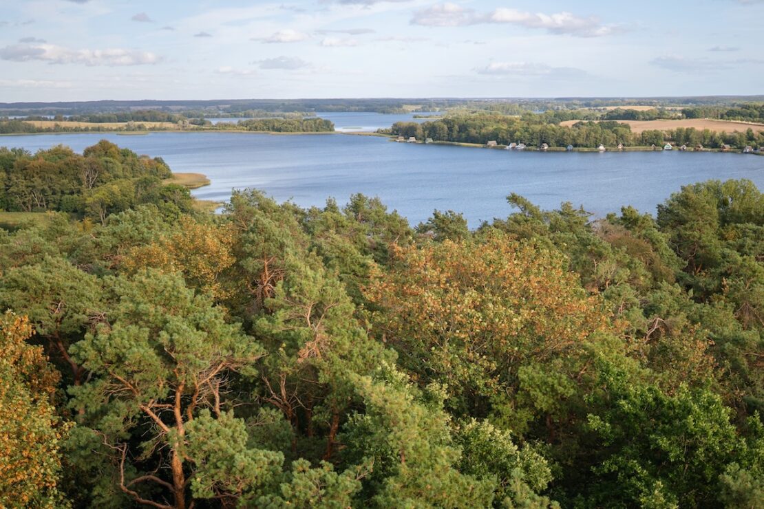 Ausblick vom Aussichtsturm am Jörnberg in Krakow am See