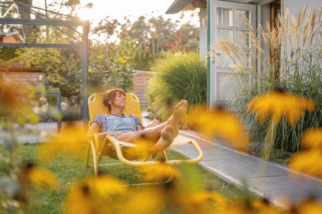 Ferienhaus mit Garten am Krakower See