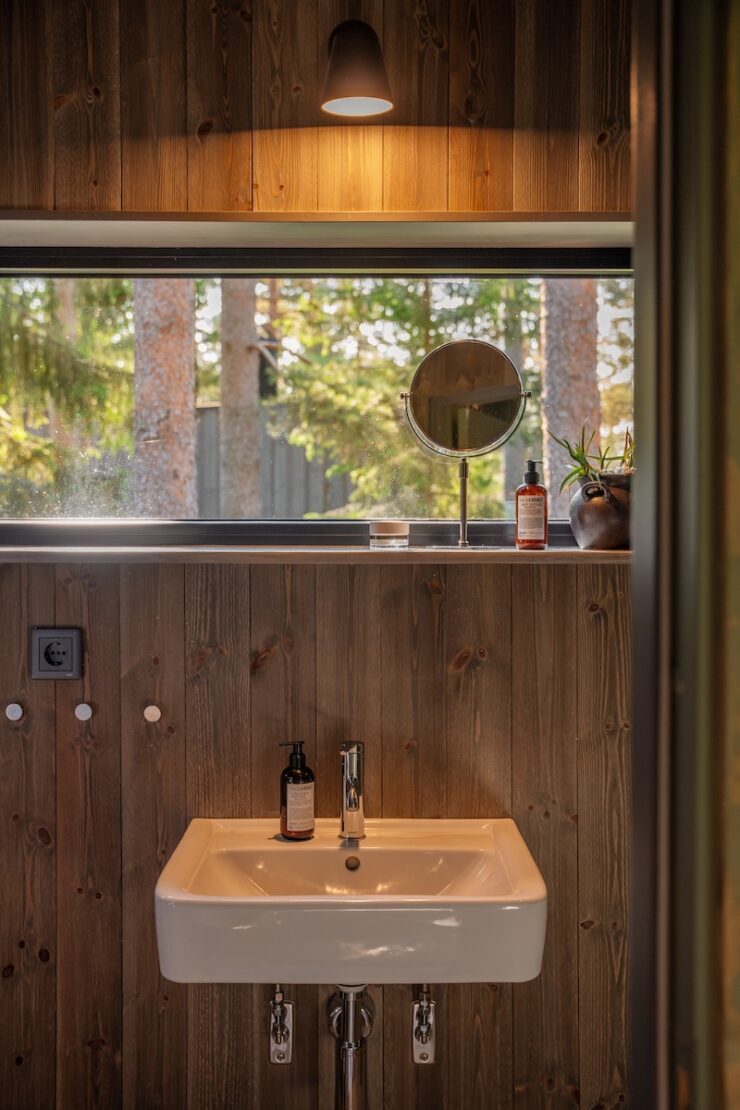 Badezimmer im Trakt Forest Hotel in Schweden